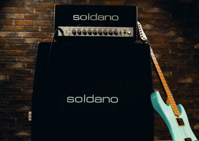 Soldano Lifestyle Image of Guitar and Head / Cab