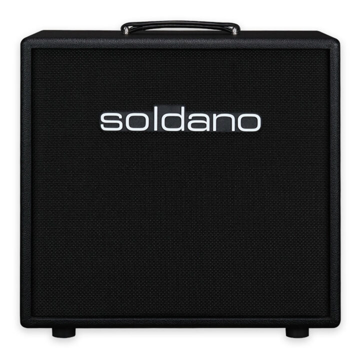 Front view of Soldano 1x12” Cabinet in Black