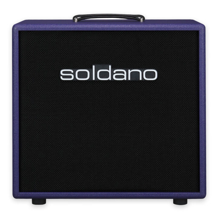 Front view of Soldano 1x12” Cabinet in Purple