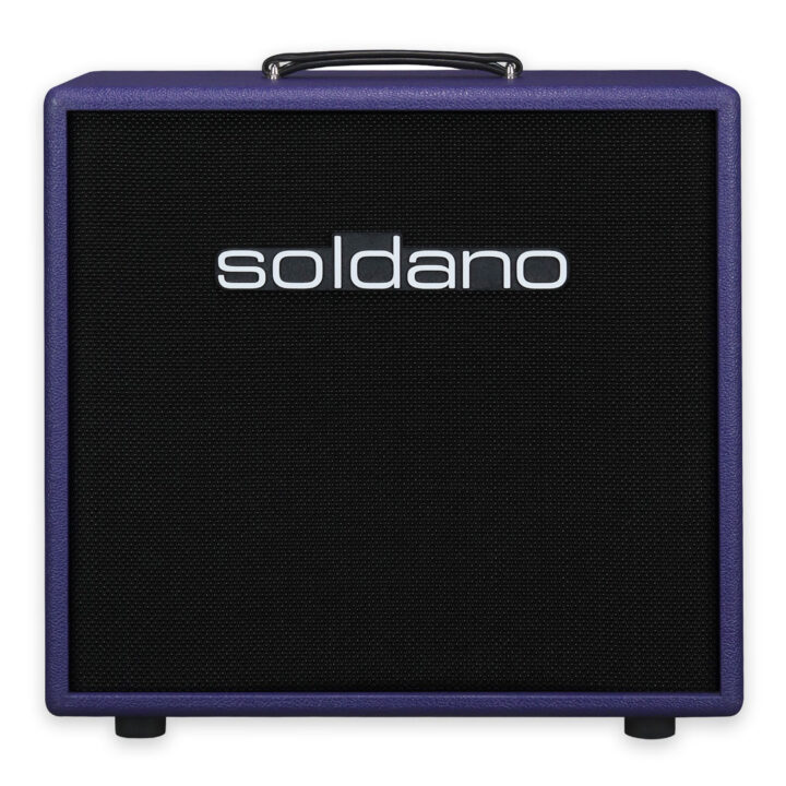 Front view of Soldano 1x12” Cabinet in Purple