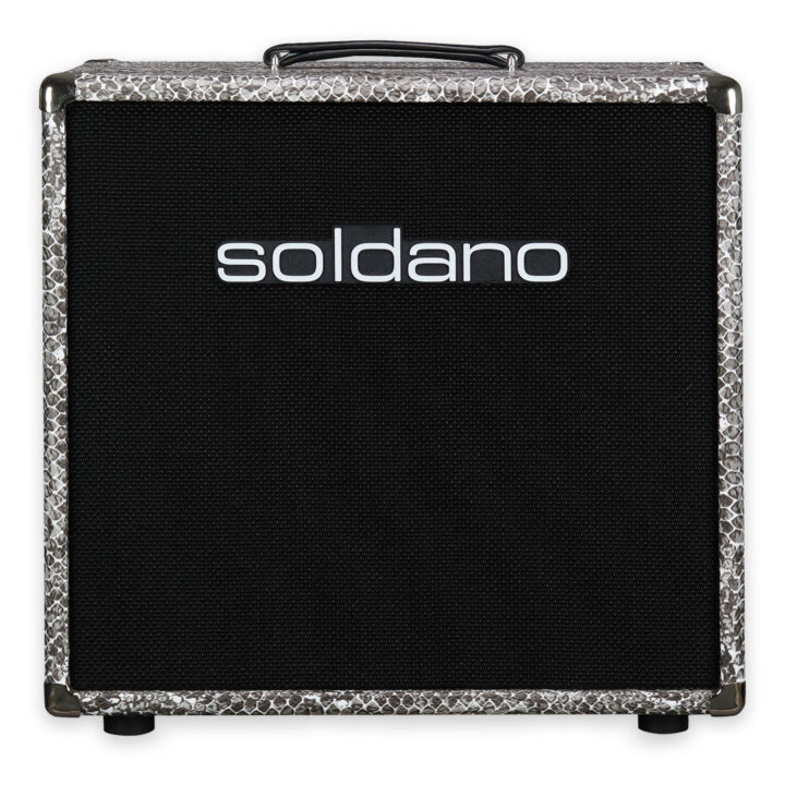Front view of Soldano 1x12” Cabinet in Snakeskin